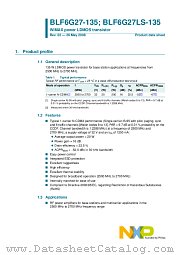 BLF6G27LS-135 datasheet pdf NXP Semiconductors
