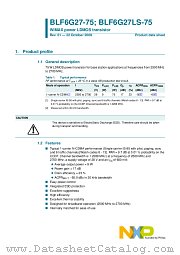 BLF6G27-75 datasheet pdf NXP Semiconductors