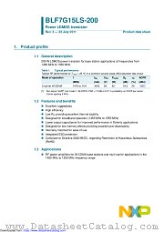 BLF7G15LS-200 datasheet pdf NXP Semiconductors