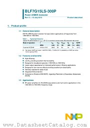 BLF7G15LS-300P datasheet pdf NXP Semiconductors