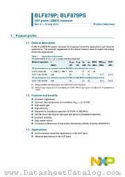 BLF879P datasheet pdf NXP Semiconductors
