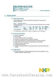 BLF8G10LS-270 datasheet pdf NXP Semiconductors