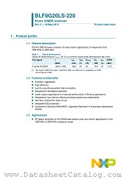 BLF8G20LS-220 datasheet pdf NXP Semiconductors