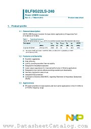 BLF8G22LS-240 datasheet pdf NXP Semiconductors