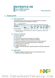 BLF8G27LS-100 datasheet pdf NXP Semiconductors