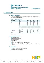 BLP10H610 datasheet pdf NXP Semiconductors