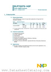 BLP7G07S-140P datasheet pdf NXP Semiconductors