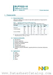 BLP7G22-10 datasheet pdf NXP Semiconductors