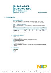 BLP8G10S-45P datasheet pdf NXP Semiconductors