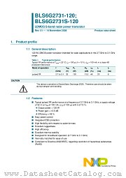 BLS6G2731-120 datasheet pdf NXP Semiconductors
