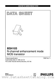 BSH103 datasheet pdf NXP Semiconductors