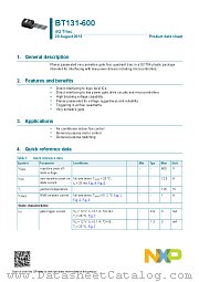 BT131-600 datasheet pdf NXP Semiconductors