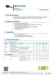 BT131-800 datasheet pdf NXP Semiconductors