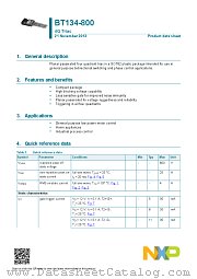 BT134-800 datasheet pdf NXP Semiconductors