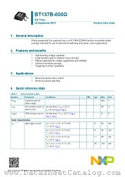 BT137B-800G datasheet pdf NXP Semiconductors
