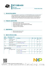 BT138B-600 datasheet pdf NXP Semiconductors