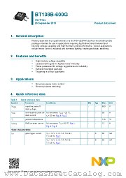 BT138B-600G datasheet pdf NXP Semiconductors
