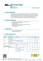 BT138X-600D datasheet pdf NXP Semiconductors