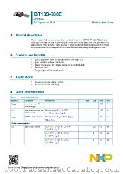 BT139-800E datasheet pdf NXP Semiconductors