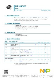 BT168GW datasheet pdf NXP Semiconductors