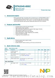BTA204S-800C datasheet pdf NXP Semiconductors