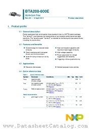 BTA208-800E datasheet pdf NXP Semiconductors