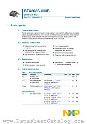 BTA208S-800B datasheet pdf NXP Semiconductors