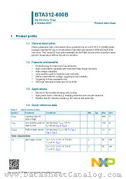 BTA312-600B datasheet pdf NXP Semiconductors