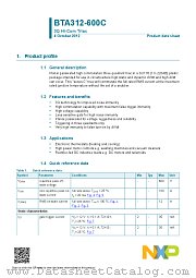 BTA312-600C datasheet pdf NXP Semiconductors