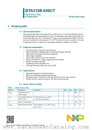 BTA312B-600CT datasheet pdf NXP Semiconductors