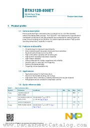 BTA312B-800ET datasheet pdf NXP Semiconductors