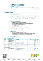 BTA312X-600C datasheet pdf NXP Semiconductors