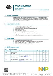 BTA316B-600B0 datasheet pdf NXP Semiconductors