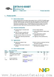 BTA410-800BT datasheet pdf NXP Semiconductors
