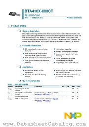 BTA410X-800CT datasheet pdf NXP Semiconductors