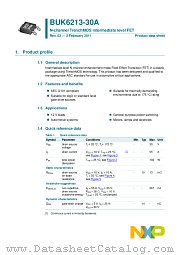 BUK6213-30A datasheet pdf NXP Semiconductors