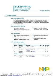 BUK654R0-75C datasheet pdf NXP Semiconductors