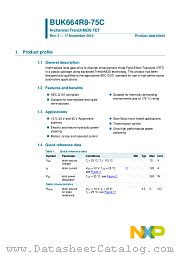 BUK664R8-75C datasheet pdf NXP Semiconductors