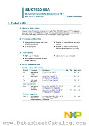BUK7520-55A datasheet pdf NXP Semiconductors