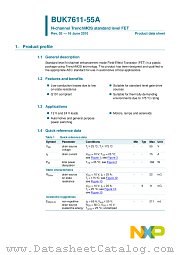 BUK7611-55A datasheet pdf NXP Semiconductors
