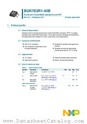 BUK763R1-40B datasheet pdf NXP Semiconductors