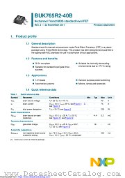BUK765R2-40B datasheet pdf NXP Semiconductors