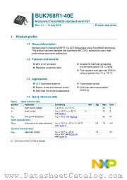 BUK768R1-40E datasheet pdf NXP Semiconductors
