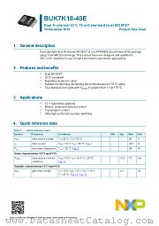 BUK7K18-40E datasheet pdf NXP Semiconductors
