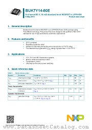 BUK7Y14-80E datasheet pdf NXP Semiconductors