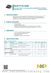 BUK7Y19-100E datasheet pdf NXP Semiconductors