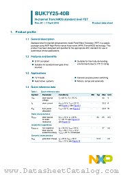BUK7Y25-40B datasheet pdf NXP Semiconductors