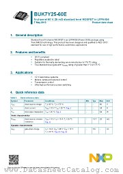 BUK7Y25-60E datasheet pdf NXP Semiconductors