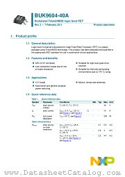 BUK9604-40A datasheet pdf NXP Semiconductors
