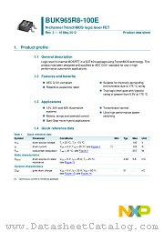BUK965R8-100E datasheet pdf NXP Semiconductors